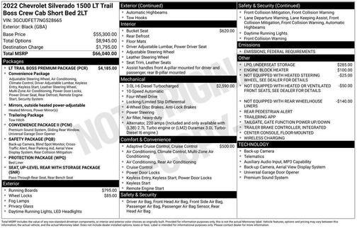 2022 Chevrolet Silverado 1500 LT Trail Boss