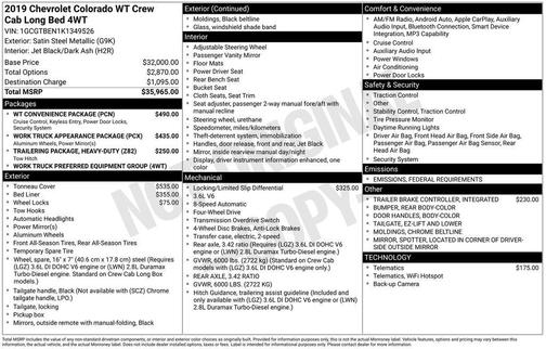 2019 Chevrolet Colorado WT
