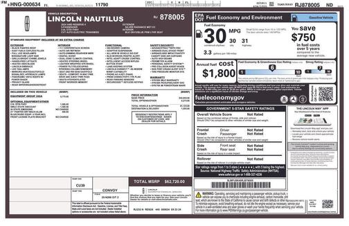 Silver Radiance Metallic Clearcoat 2024 Lincoln Nautilus Reserve