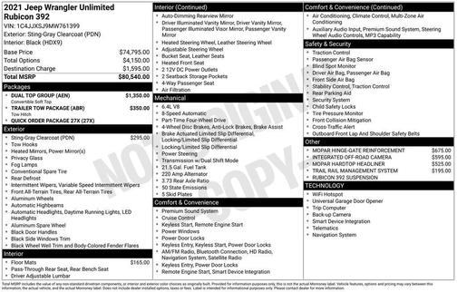 2021 Jeep Wrangler Unlimited Rubicon 392