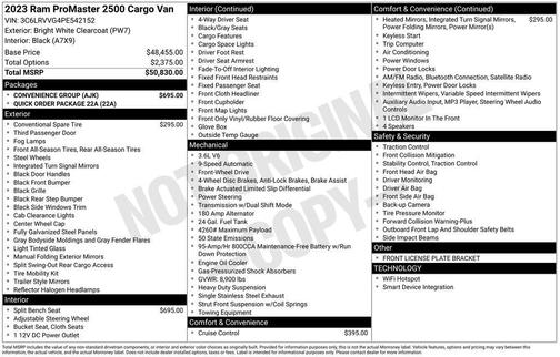 2023 RAM ProMaster 2500 Base