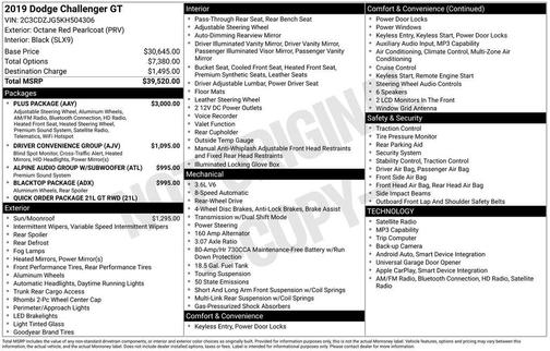 2019 Dodge Challenger GT