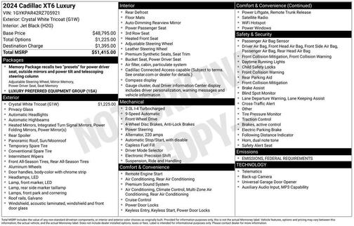 2024 Cadillac XT6 Luxury FWD