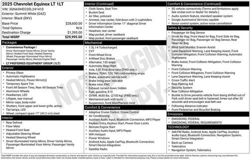 2025 Chevrolet Equinox 1LT