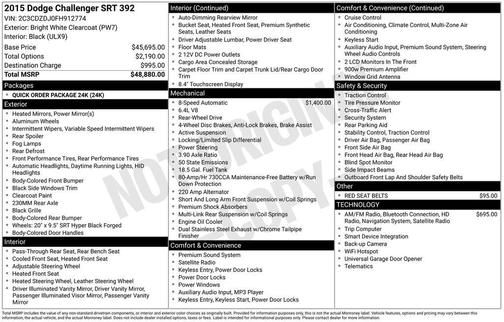 2015 Dodge Challenger SRT 392