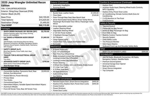 2020 Jeep Wrangler Unlimited Rubicon