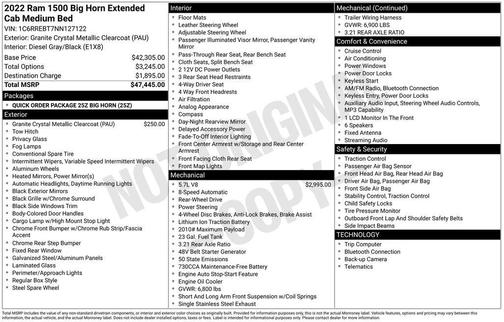2022 RAM 1500 Big Horn/Lone Star