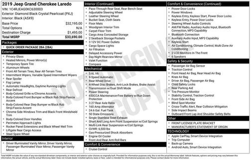 2019 Jeep Grand Cherokee Laredo