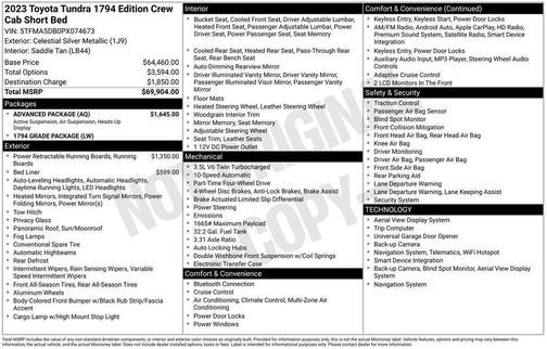 2023 Toyota Tundra 1794 Edition