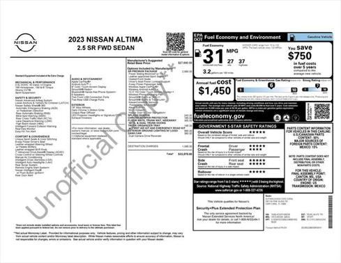 2023 Nissan Altima SR FWD