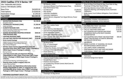 2022 Cadillac CT4-V V-Series