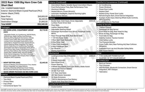 2022 RAM 1500 Big Horn/Lone Star