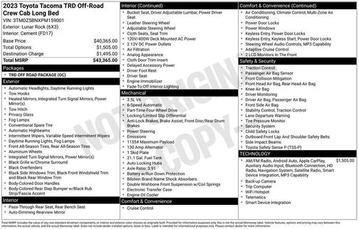 2023 Toyota Tacoma TRD Off Road
