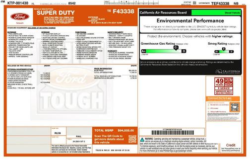 Agate Black Metallic 2026 Ford F-350 Platinum