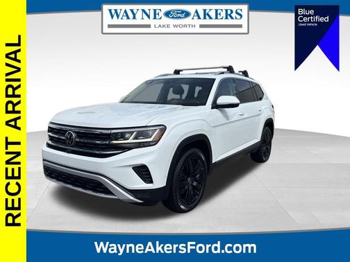 White 2021 Volkswagen Atlas 3.6L SEL Premium