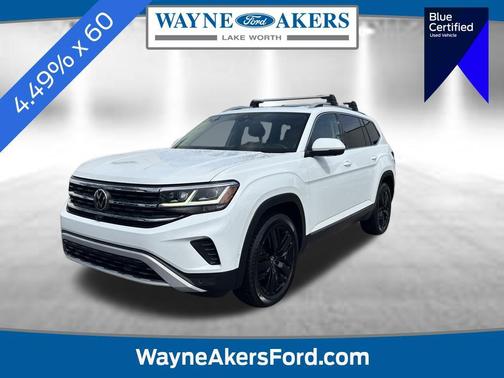 White 2021 Volkswagen Atlas 3.6L SEL Premium