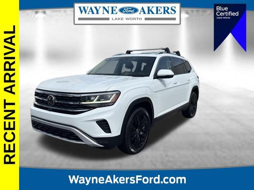 White 2021 Volkswagen Atlas 3.6L SEL Premium