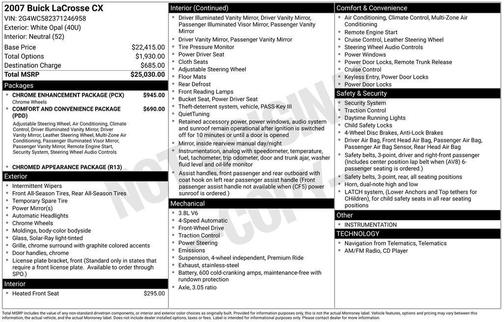 2007 Buick LaCrosse CX