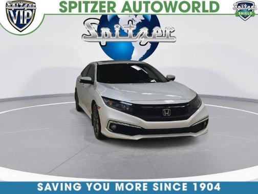 Platinum White Pearl 2019 Honda Civic EX