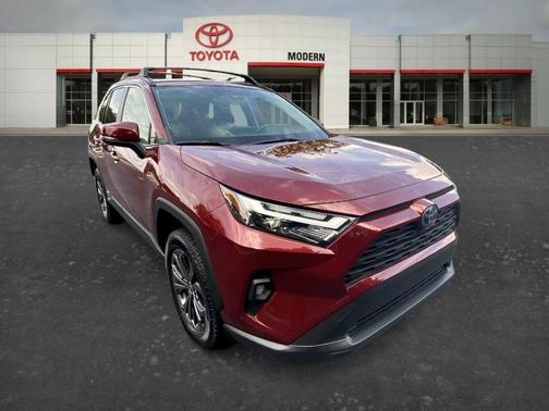 Red 2022 Toyota RAV4 Hybrid XLE Premium