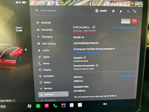 Red Multi-Coat 2020 Tesla Model 3 Performance