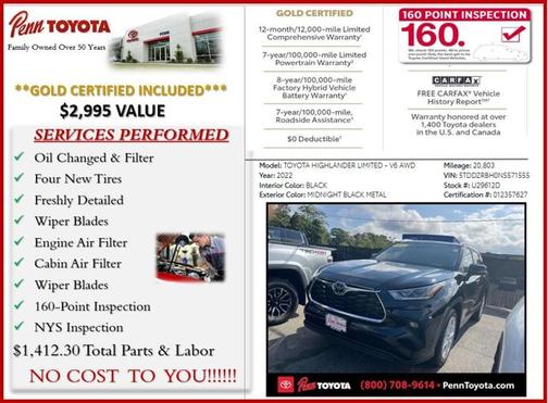 2022 Toyota Highlander Limited