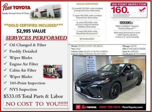 2022 Toyota Camry XSE