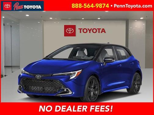 Blue Crush Metallic/Midnight Black Metallic 2026 Toyota Corolla Hatchback XSE