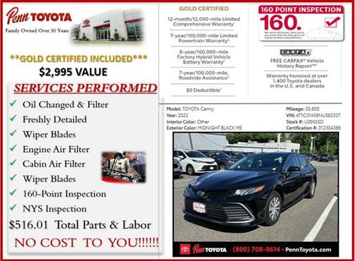 2022 Toyota Camry LE