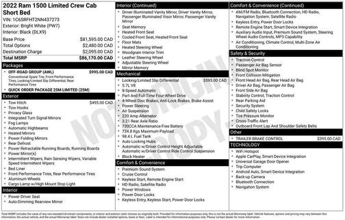 2022 RAM 1500 Limited