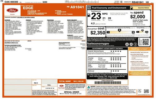 Oxford White 2024 Ford Edge SEL