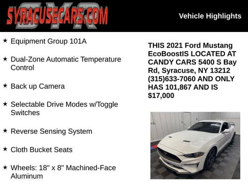 Oxford White 2021 Ford Mustang EcoBoost