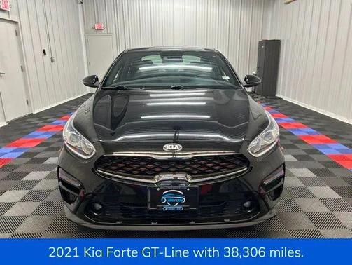 Aurora Black 2021 Kia Forte GT-Line