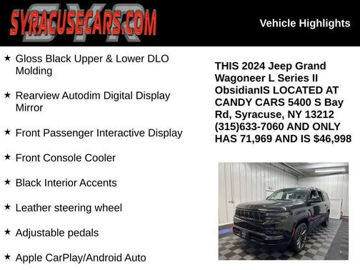 Diamond Black Crystal Pearlcoat 2024 Jeep Grand Wagoneer L Series II 4x4