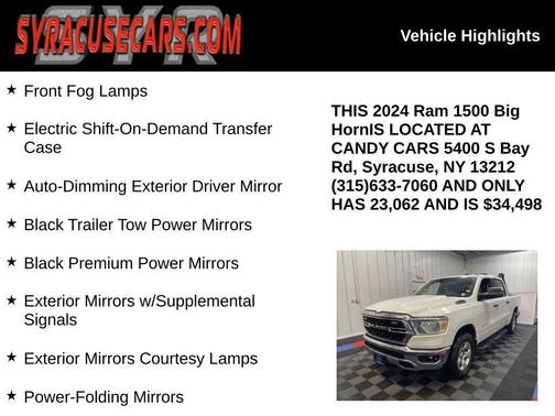 Bright White Clearcoat 2024 RAM 1500 Big Horn/Lone Star