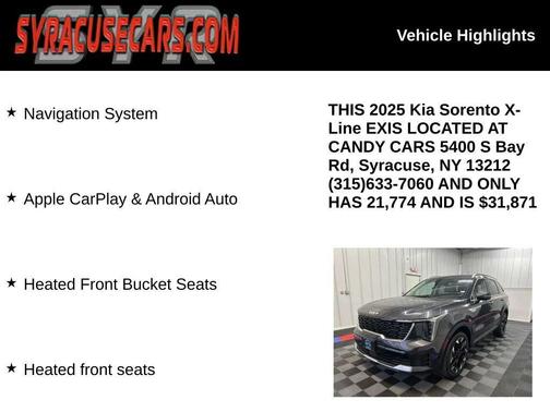 Ebony Black 2025 Kia Sorento EX