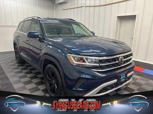 Blue Metallic 2023 Volkswagen Atlas 3.6L SE w/Technology
