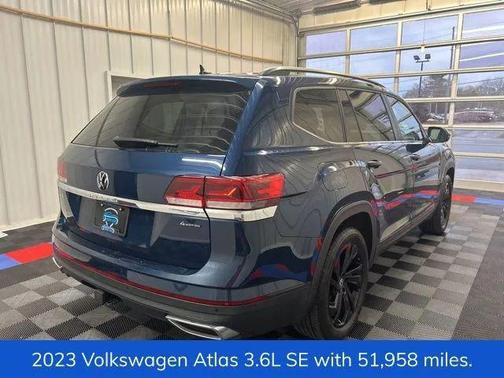 Blue Metallic 2023 Volkswagen Atlas 3.6L SE w/Technology