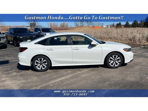 Platinum White Pearl 2026 Honda Civic LX