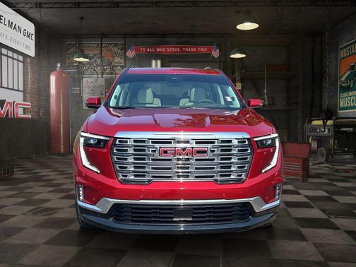 Volcanic Red Tintcoat 2025 GMC Acadia Denali