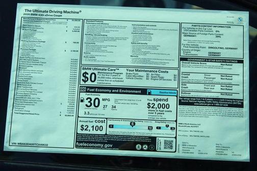 Black Sapphire Metallic 2026 BMW 430 i xDrive