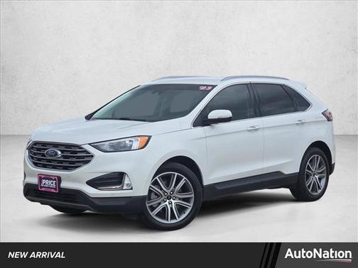 Star White Metallic Tri-Coat 2023 Ford Edge Titanium