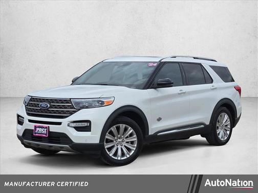 Star White Metallic Tri-Coat 2024 Ford Explorer King Ranch