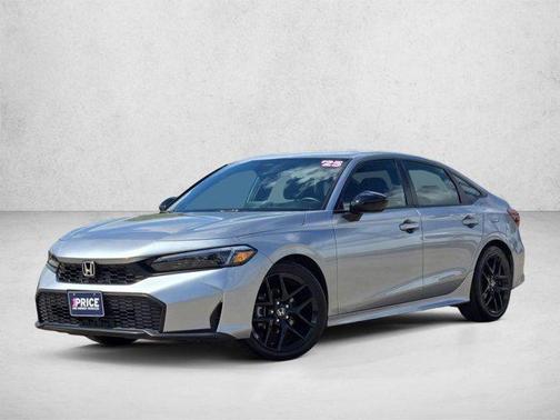 Solar Silver Metallic 2025 Honda Civic Sport