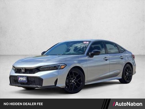 Solar Silver Metallic 2025 Honda Civic Sport