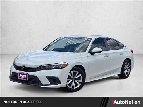 Platinum White Pearl 2022 Honda Civic LX