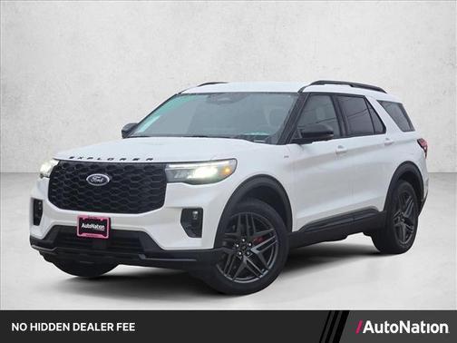 Star White Metallic Tri-Coat 2026 Ford Explorer ST-Line