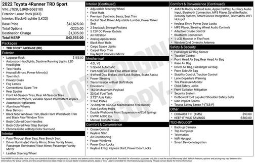 2022 Toyota 4Runner TRD Sport