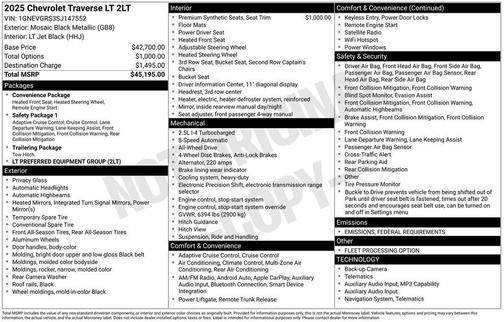 2025 Chevrolet Traverse LT