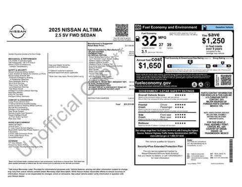2025 Nissan Altima SV